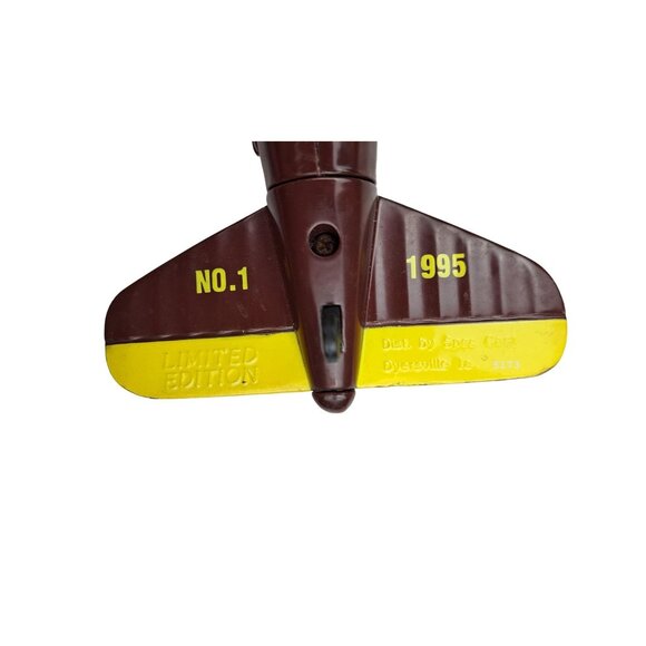 Vintage Stearman Bi-Wing Bank Die Cast Airplane Golden Rule Lumber Liberty Promo - Picture 6 of 11